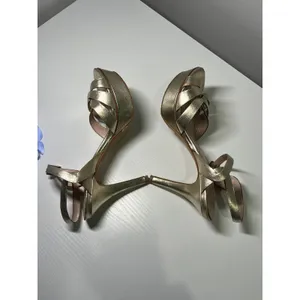 Vince Camuto Peppa Metallic Gold Leather Platform‎ Stiletto Heels 7M VC-PEPPA thumbnail 6
