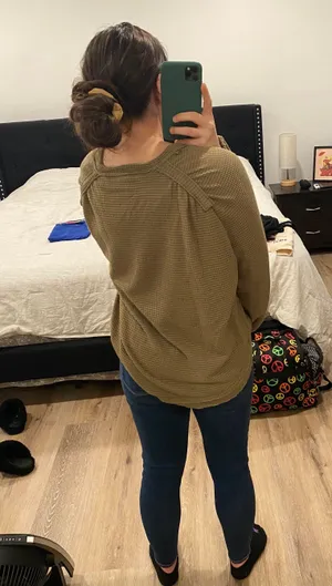 Green Boutique Waffle Knit Sweater thumbnail 2
