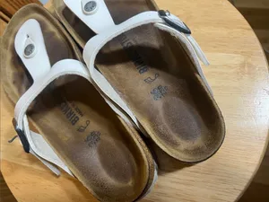 Birkenstock White Thong Sandals thumbnail 6