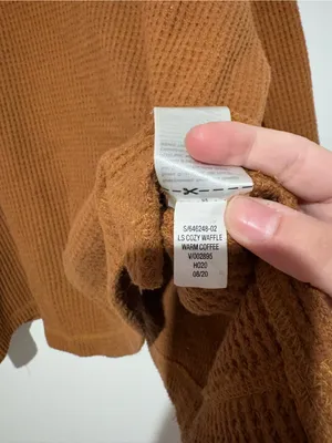 Old navy cozy waffle cowl neck long sleeve‎ warm coffee brown size large thumbnail 7
