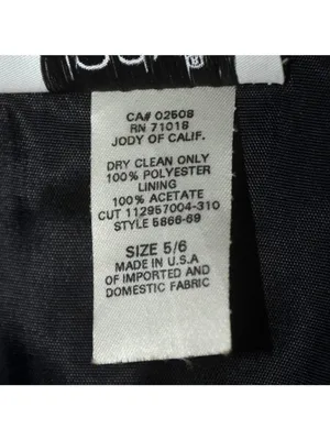 VTG Jody California Black Satin Maxi Skirt 5/6 27" Waist 41" X- Long Made USA thumbnail 10