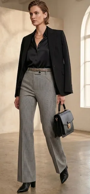 Stella McCartney | Gray Textured Dress Pants - 40 thumbnail 1
