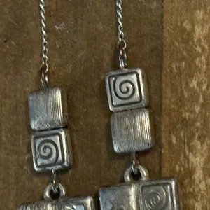 Brighton Ravenna long silver tone station tile necklace thumbnail 6