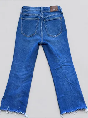 Madewell Cali Demi-Boot Jeans 28P Petite High Rise Raw Hem Medium Wash Classic thumbnail 4