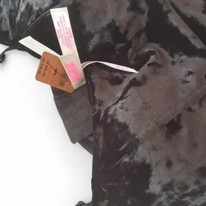 Victoria's Secret PINK black velvet corset top in size Medium thumbnail 3
