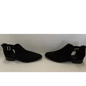 Steven By Steve Madden Cirsi Black Leather Upper Boots Ankle Booties 9 Excellent thumbnail 3
