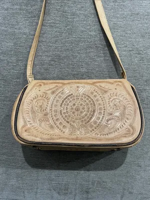 Tooled Genuine Leather Mexican Purse Vintage thumbnail 5