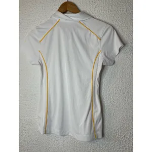 Slazenger White Short-Sleeve Polo with Yellow Piping thumbnail 5