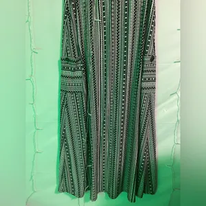 Striped Black and White Maxi Skirt thumbnail 4
