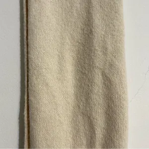 Anthropologie Braided Fringe Scarf Cream Fall Winter Cozy Chic thumbnail 6