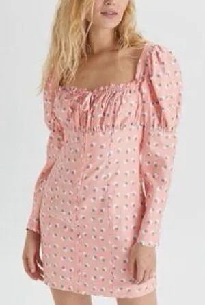 Eggie Urban Outfitters NWT Zen Button-Front Mini‎ Dress, Medium thumbnail 1