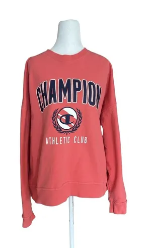 Champion Powerblend Fleece Crewneck Sweatshirt‎ Womens Size XL Pink Pullover thumbnail 1
