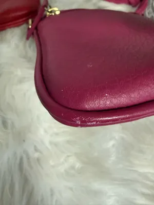 Talbots Pink Leather Crossbody Bag Gold Hardware Compact Purse thumbnail 3