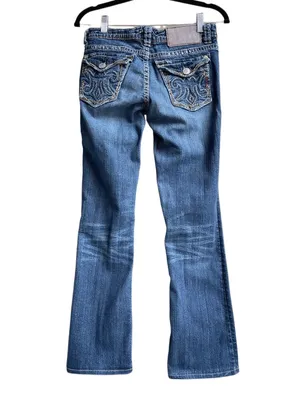 MEK Distressed y2k New Mazatlan Slim Bootcut Denim Jeans- 27/34 but 28.75 Inseam thumbnail 2