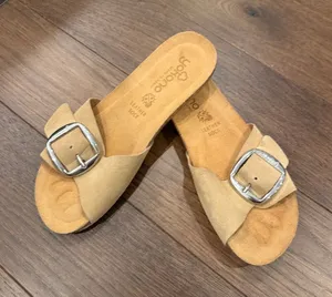 YOKONO Slide Sandal in Beige Suede Size 9 - C73-001 thumbnail 1