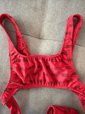 Two Wolves Swimwear one piece all over spell out size XS thumbnail 5