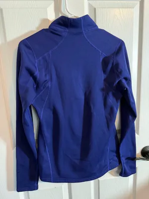 Patagonia Deep Purple Navy Half-Zip Pullover with Pink Trim XS thumbnail 2