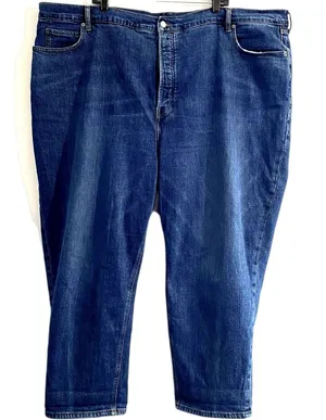 Old Navy Extra High Rise Sky Hi Straight Jeans Button‎ Fly Denim Plus Size 28 thumbnail 1