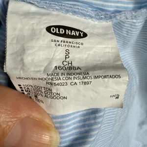 5/$35 ‎ Old Navy Womens Shirt Sz S The Boyfriend Blue White Pinstripe Dress thumbnail 9