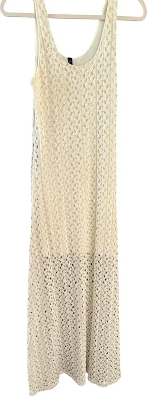 Bear Dance Womens Cream Floral Lace Sleeveless Scoop Neck Maxi Dress Large Tall thumbnail 1