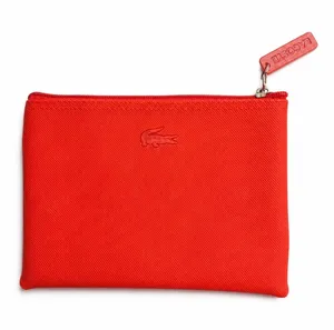 Lacoste Red Embossed Croc Zip Pouch thumbnail 1