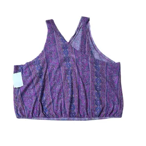 Free People We the Free Your Twisted Tee Printed Tank V-neck; elastic waist M thumbnail 4