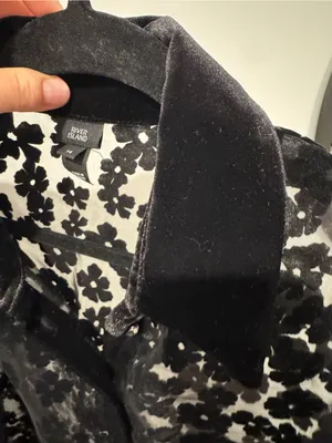 NWOT River Island Black Floral Button-Down Blouse size L thumbnail 5