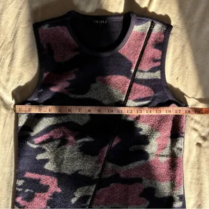 Paniz Wool Camouflage Asymmetrical Zip Vest Size Large thumbnail 6