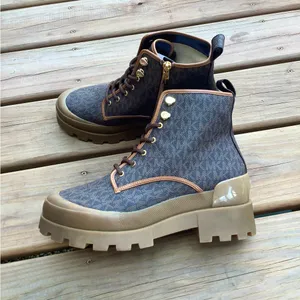 Nice authentic Michael Kors combat booties 🤎🤎🤎 thumbnail 3