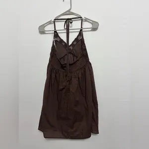 Wild Fable women’s Size Small Brown Halter Crochet Dress NWT(E46)✨ thumbnail 7
