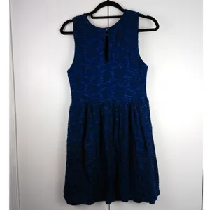 Altar'd‎ State Blue Lace Embroidered Floral Boho Mini Dress Sleeveless Large thumbnail 2