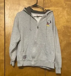 Disney Vintage Mickey Mouse Full Zip Hoodie Jacket Small thumbnail 1