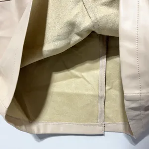 New Hunter & Brown Faux Leather Cargo Pocket Midi Pencil Skirt Beige Size Medium thumbnail 6