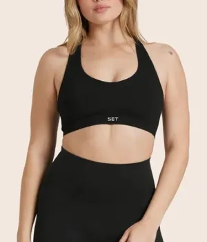 NEW Set Active Sculptflex Power Racer Back Bra- Onyx thumbnail 1