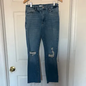 Good American Good Leg Distressed Jeans Blue Size 8 thumbnail 3