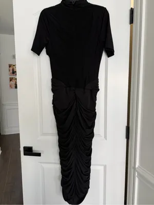 House of CB Women's Black Sorrel Corset Stretch Mesh Midi Dress thumbnail 3