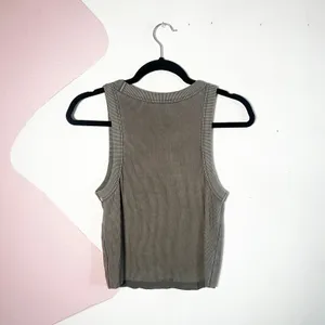 Aerie Tank Top Womens Large‎ Green Ribbed Stretch Summer Casual thumbnail 2
