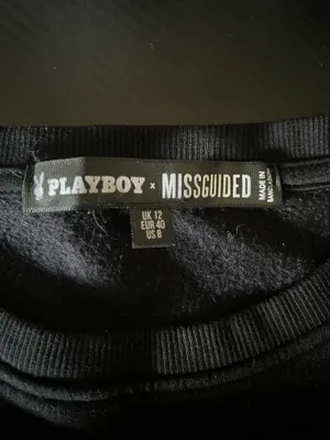 Playboy Missguided Cropped Crewneck Sweatshirt x thumbnail 3