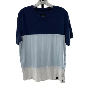 Rag & Bone Mens M Precision Block‎ Crewneck T-Shirt Blue thumbnail 2