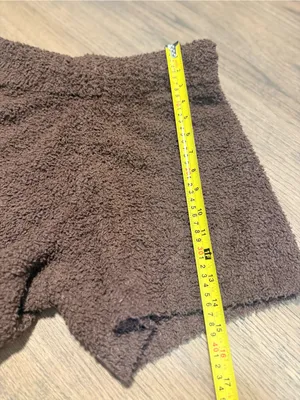 Skims Brown Teddy Knit Lounge Shorts Size Large/Extra Large thumbnail 6