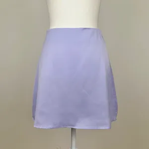 WeWoreWhat Mini Slip Skirt Satin Charmeuse Purple Minimalist Y2K Revolve M NWT thumbnail 4