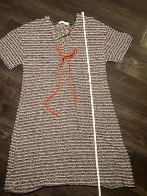 Zara Stripe Tweed Short Sleeve Dress Size Small thumbnail 5