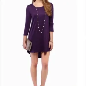 Tobi Purple Down Low Tunic Dress Size M thumbnail 4