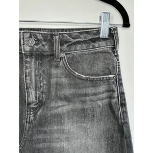 We‎ The Free People Black Denim Mini Skirt 25 Frayed Hem Rocker Festival Revival thumbnail 5
