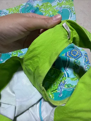 Lilly Pulitzer vintage Tropical Pool-Print Sundress in Teal and Lime 2 thumbnail 12
