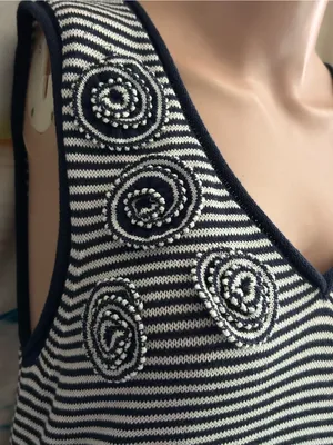 Skye’s The Limit Women’s Striped V-Neck Sleeveless Dress Petite LG NWT thumbnail 7