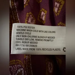 Knox Rose Burgundy and Gold Boho Blouse thumbnail 7