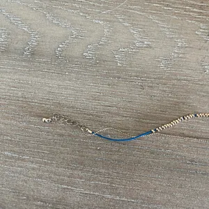 NWOT Anthropologie Blue Cord & Gold Beaded Bracelet thumbnail 3