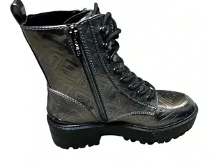 🆕Guess Fearne Pewter Combat Boots & Box thumbnail 1