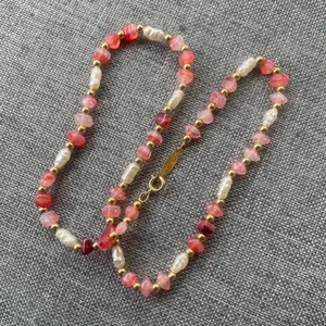 Napier Vintage Rose Quartz And Freshwater Pearl Necklace thumbnail 3